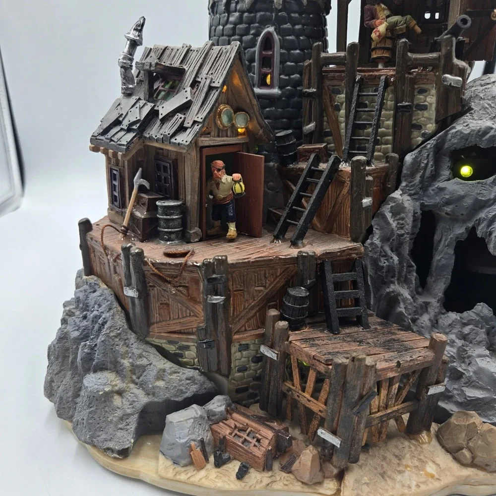 Rare Lemax Spooky Town Isle Of Doom, Lighthouse 2004 MUSIC LIGHTS MOTION Works